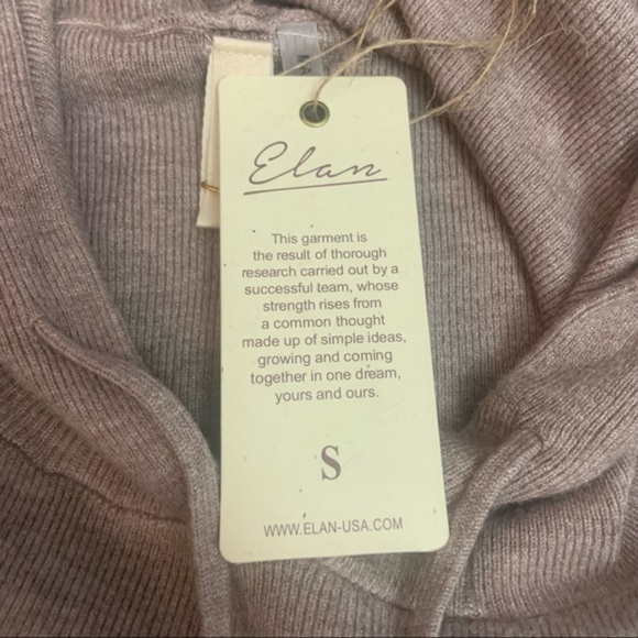 New Elan Nordstrom’s Mauve Ribbed Knit Pullover Hooded Soft Sweatshirt - Picture 9 of 12